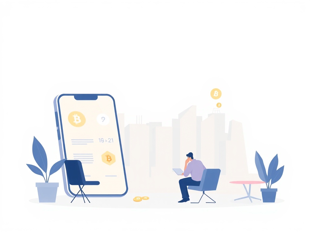 Person comparing features on two smartphone crypto apps